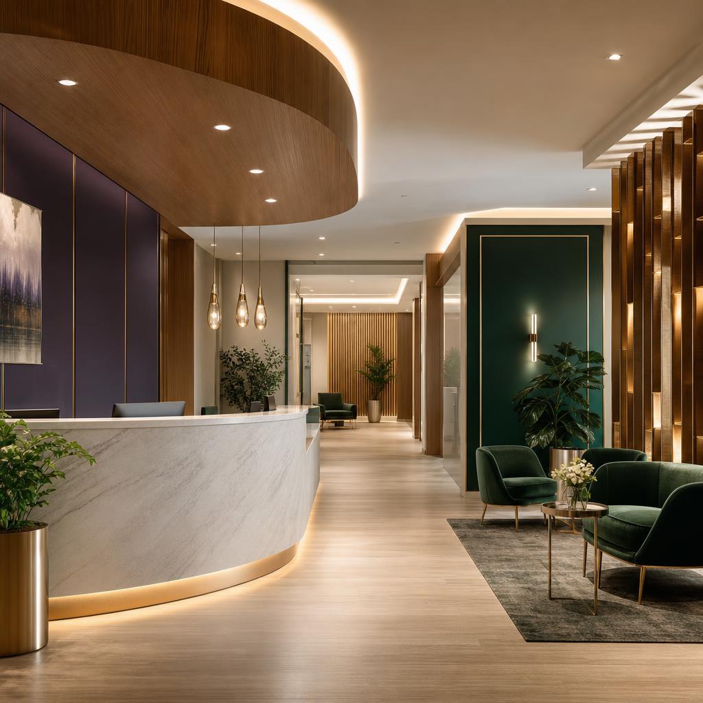 Concept rendering of the Abundant Life Healthcare office lobby